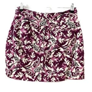 Lady Hagen Cotton Blend Abstract Floral Golf Skort Built in Short Invisible Zip